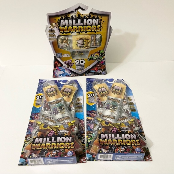 Million Warriors 20 Pack with Launcher and 2x 10 Packs - Picture 1 of 14